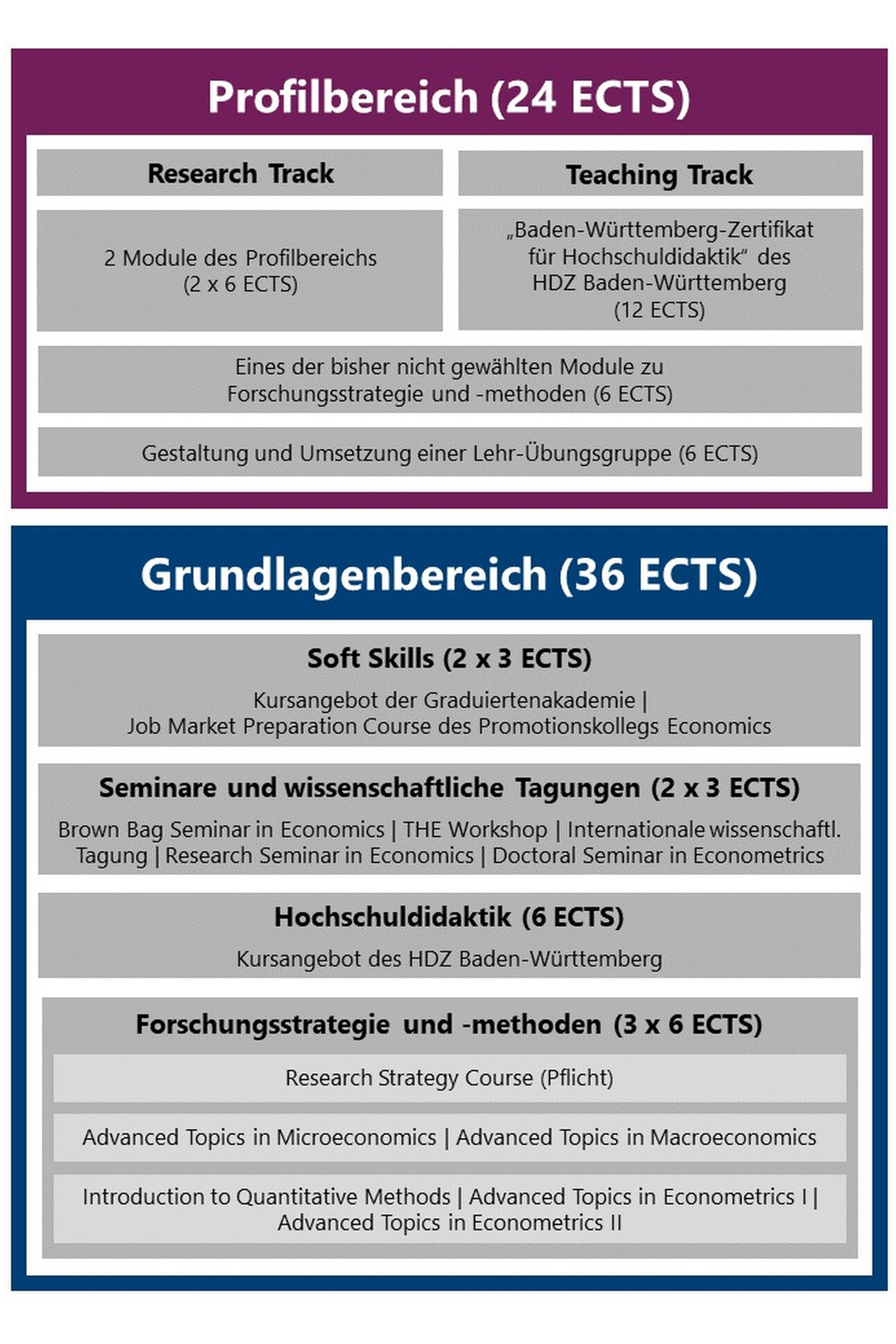 Struktur des Promotionskollegs Economics